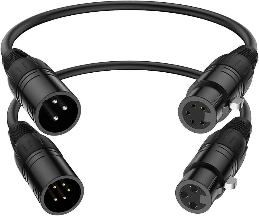 DMX 5-Pol 3-Pol Adapter Paar